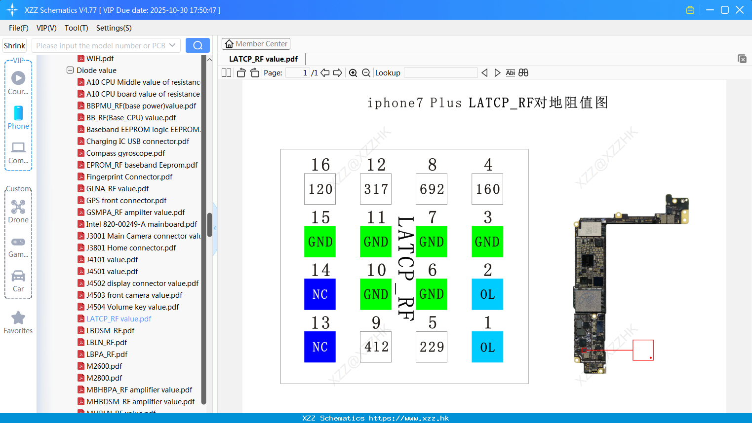 IPhone LATCP_RF Value